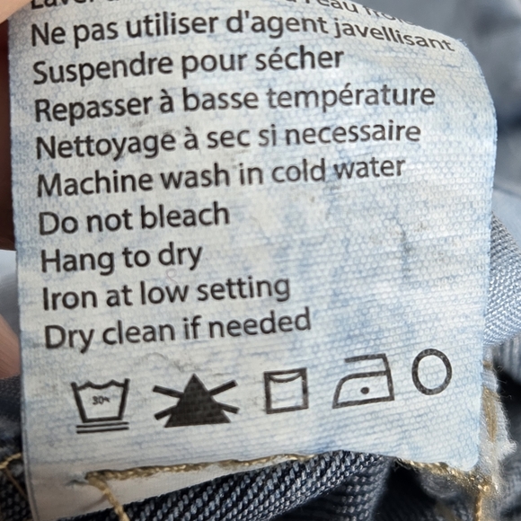 Charlie B Stretch Layered Frayed Fringe Hem Blue Denim Ankle Jeans Size 6 - Picture 13 of 14